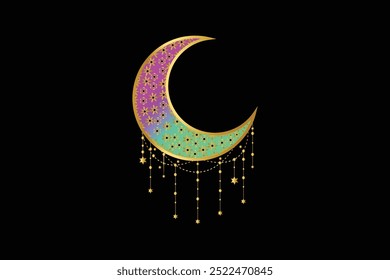 moon mandala design victor illustration