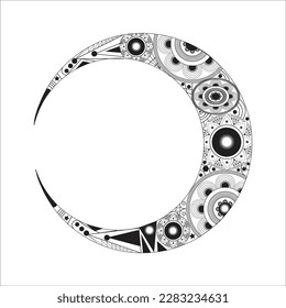 Moon Mandala Vector Art Work