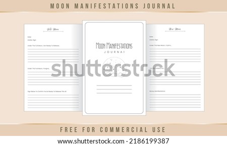 Moon Manifestations Journal Interior Template