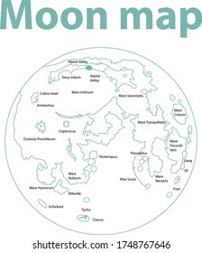 Moon Map Astronomy Star Moon