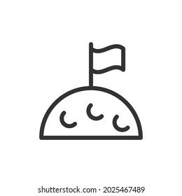 Moon minimal line icon. Web stroke symbol design. Moon sign isolated on a white background. Premium line icon.