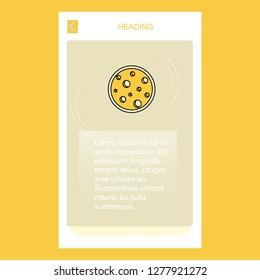 Moon  mobile vertical banner design design. Vector