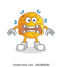 moon monster vector. cartoon character