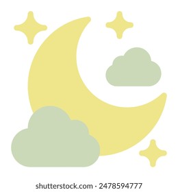 Moon Moonlight Icon for web, app, infographic etc