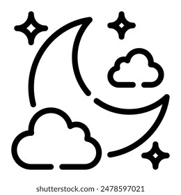 Moon Moonlight Icon for web, app, infographic etc