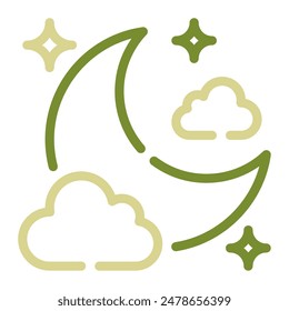 Moon Moonlight Icon for web, app, infographic etc