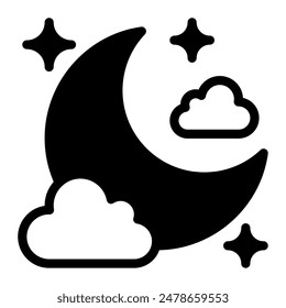 Moon Moonlight Icon for web, app, infographic etc