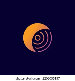 Moon Network Simple Logo Ideas
