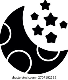 Lua Nova Criativa Ícone Design Vetor