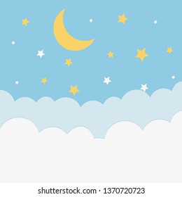 moon at night cartoon
