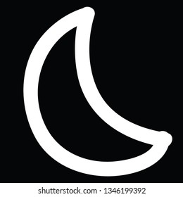 moon night flat icon