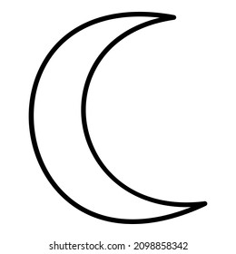 Moon Night Flat Icon Isolated On White Background