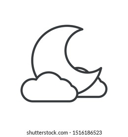 moon night halloween isolated icon vector illustration design
