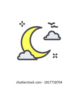 Moon for night, halloween, spooky element