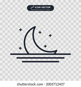 moon night icon symbol template for graphic and web design collection logo vector illustration
