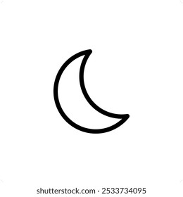 Luna, Plantilla de diseño de Vector de icono de noche
