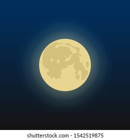 Moon. Night. Night lamp. Vector illustration.