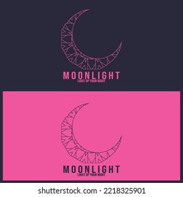moon night light beautiful icon vector illustration template design