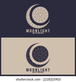 moon night light beautiful icon vector illustration template design