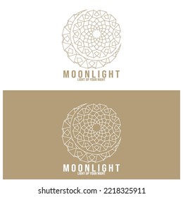 moon night light beautiful icon vector illustration template design