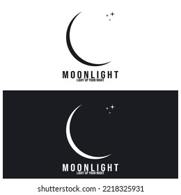 moon night light beautiful icon vector illustration template design