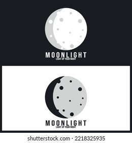 moon night light beautiful icon vector illustration template design