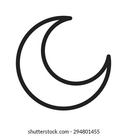 Moon, night, light icon vector image.Can also be used for halloween, celebration, observances and holidays. Suitable for mobile apps, web apps and print media.