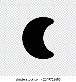 Moon, night mode filled icon in transparent background, basic app and web UI bold line icon, EPS10