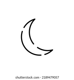 Moon, Night, Moonlight, Midnight Dotted Line Icon Vector Illustration Logo Template. Suitable For Many Purposes.