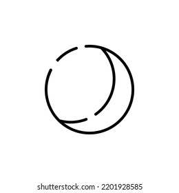 Moon, Night, Moonlight, Midnight Dotted Line Icon Vector Illustration Logo Template. Suitable For Many Purposes.