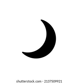 Moon, Night, Moonlight, Midnight Solid Line Icon Vector Illustration Logo Template. Suitable For Many Purposes.