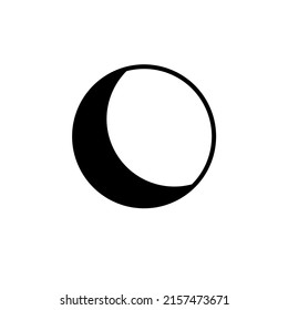 Moon, Night, Moonlight, Midnight Solid Line Icon Vector Illustration Logo Template. Suitable For Many Purposes.