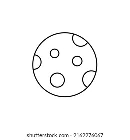 Moon, Night, Moonlight, Midnight Thin Line Icon Vector Illustration Logo Template. Suitable For Many Purposes.