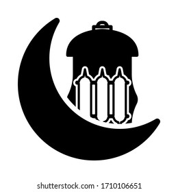 moon night with ramadan icon vector illustration design - high quality
