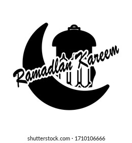 moon night with ramadan icon vector illustration design - high quality
