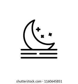 moon night sign icon. Element of weather sign for mobile concept and web apps icon. Thin line icon for website design and development, app development