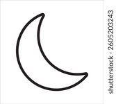 moon night simple line icon