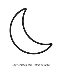 moon night simple line icon
