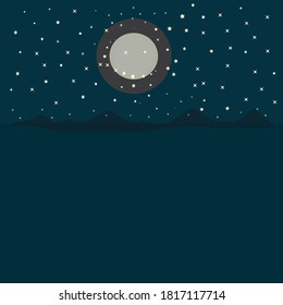 La luna en el cielo nocturno