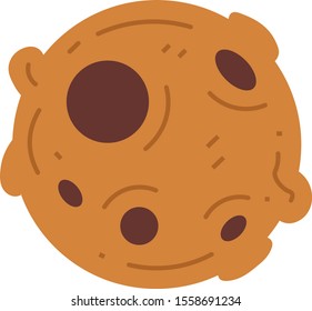 Moon in the night sky vector illustration