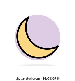 Moon, Night, Sleep, Natural Abstract Circle Background Flat color Icon. Vector Icon Template background