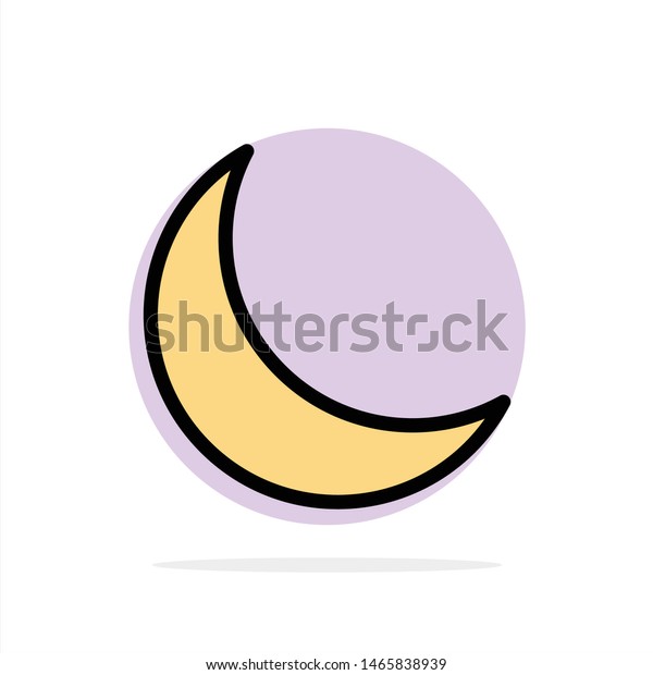Moon, Night, Sleep,\
Natural Abstract Circle Background Flat color Icon. Vector Icon\
Template background