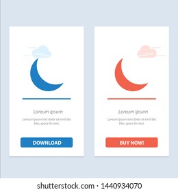 Moon, Night, Sleep, Natural  Blue and Red Download and Buy Now web Widget Card Template
