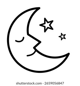 Lua noite sono - ícone vetorial