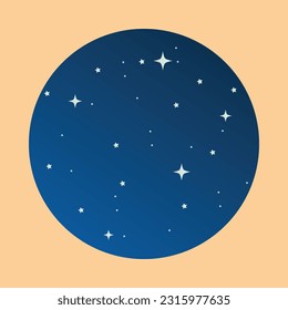 moon night space icon vector 2D legokjambe