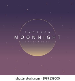 Moon night star vector illust 