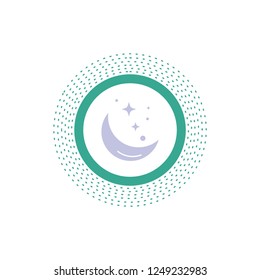 Moon, Night, star, weather, space Glyph Icon. Vector isolated illustration