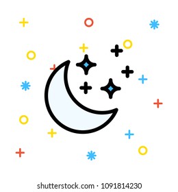 moon night stars 