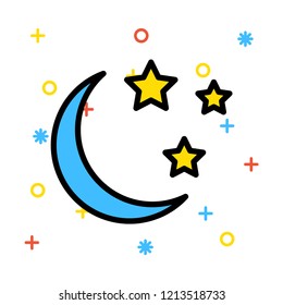 moon  night  stars 