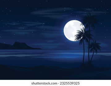 Moon Night Vektordesign EPS 